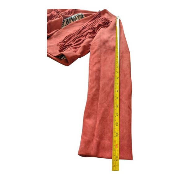 FATE | Faux Suede Fringe Cropped Jacket | Brick Red/Burnt Orange | Large - Picture 4 of 12